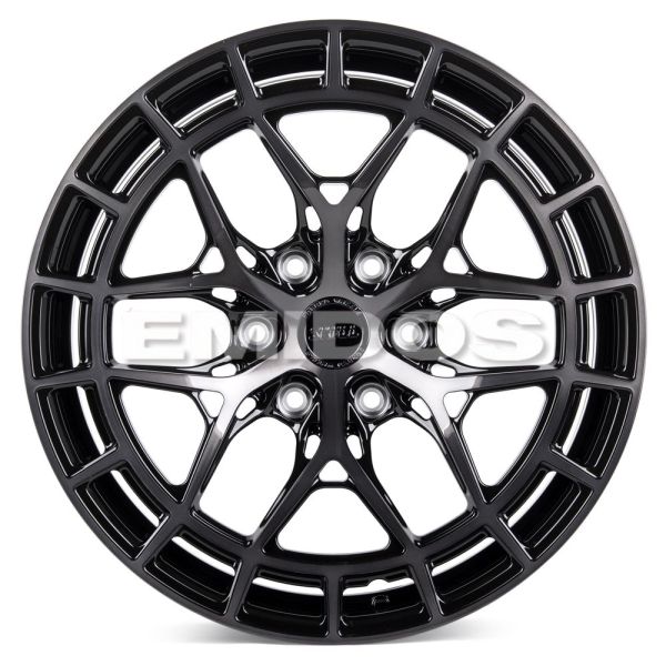 Комплект дисков 34880/20/77.8/Чёрный Глянцевый + Полированные Спицы + Темный Лак