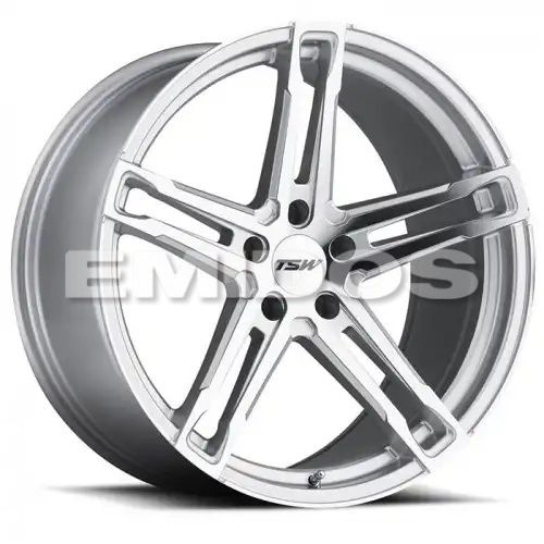 TSW MECHANICA SILVER W/ MIRROR CUT FACE 5x114.3 20R 10.5 76.1 25