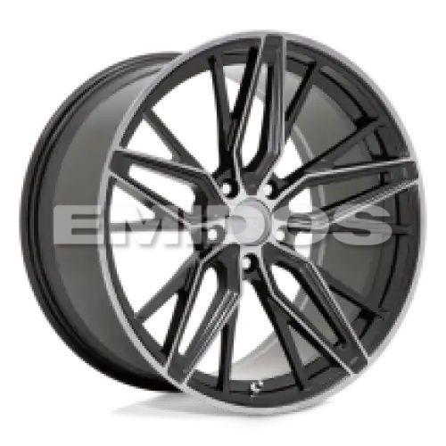 XO ZURICH GLOSS BLACK W/ MACHINED GLOSS DARK TINT 5x112 20R 10.5 66.56 42
