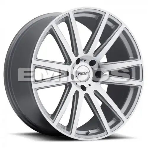 TSW GATSBY SILVER W/ MIRROR CUT FACE 5x120 R 10 76.1 37