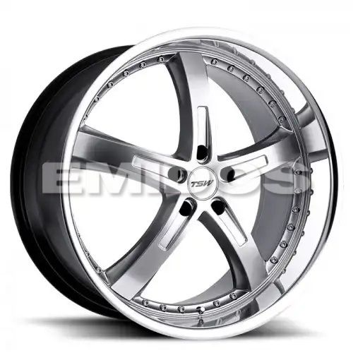 TSW JARAMA HYPER SILVER W/ MIRROR CUT LIP 5x114.3 20R 10 76.1 25