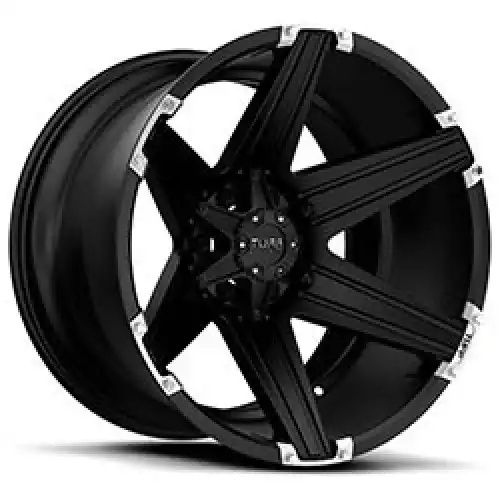 Tuff T12 SATIN BLACK W/ BRUSHED INSERTS 6x139.7 20R 10 106.1 -19