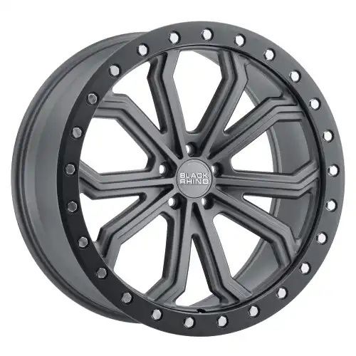 Black Rhino TRABUCO MATTE GUNMETAL W/ BLACK RING & SILVER BOLTS 5x112 20R 10 66.56 40