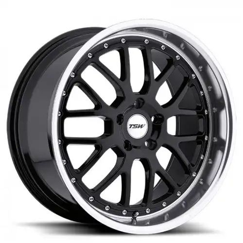 TSW VALENCIA GLOSS BLACK W/ MIRROR CUT LIP 5x114.3 20R 10 76.1 20