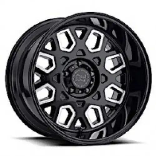 Black Rhino PREDATOR GLOSS BLACK W/ MILLED WINDOWS 5x127 20R 12 71.5 -44