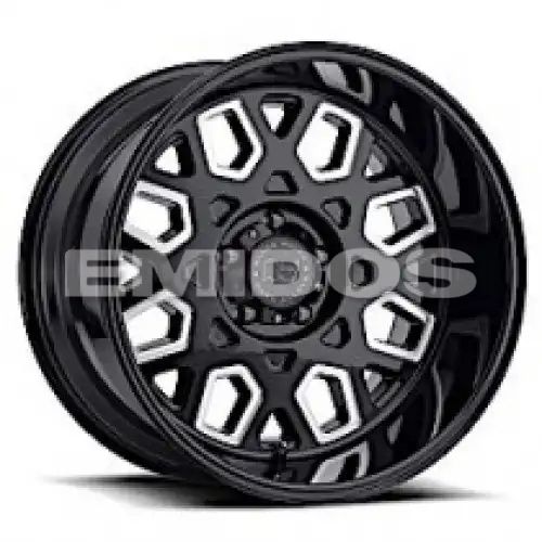 Black Rhino PREDATOR GLOSS BLACK W/ MILLED WINDOWS 5x127 20R 12 71.5 -44