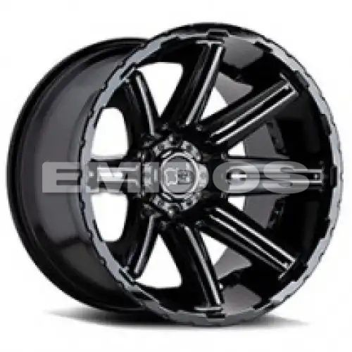 Black Rhino RAMPAGE GLOSS BLACK W/ MIRROR CUT FACE & TRANSLUCENT CLEAR 6x135 20R 12 87.1 -44