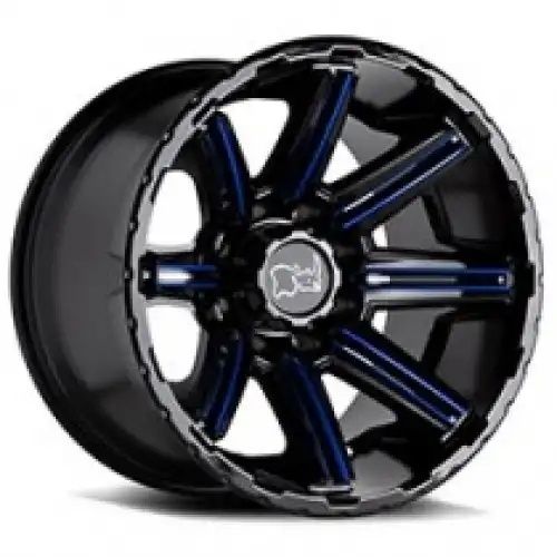Black Rhino RAMPAGE GLOSS BLACK W/ RED INNER LIP 6x139.7 20R 12 112.1 -44