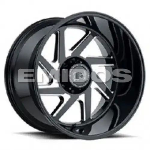 Black Rhino SWERVE GLOSS BLACK W/ DOUBLE MILLED SPOKES 8x165.1 20R 12 122.4 -44