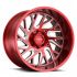 Tuff T4B CANDY RED W/ MILLED SPOKE 6x139.7 20R 12 112.1 -45