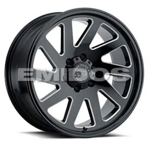 Black Rhino THRUST GLOSS BLACK W/ MILLED SPOKES 6x139.7 20R 12 112.1 -44