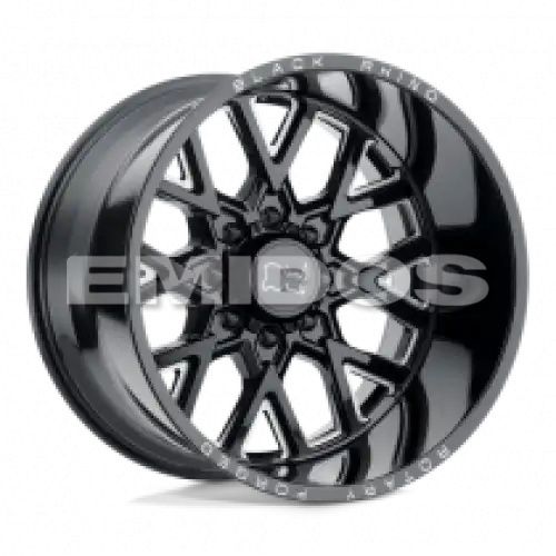 Black Rhino GRIMLOCK GLOSS BLACK & MILLED 8x170 20R 11.5 125.1 -44