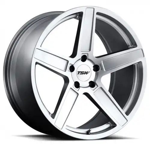 TSW ASCENT MATTE TITANIUM SILVER 5x112 20R 8.5 72.1 20