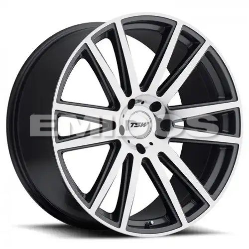 TSW GATSBY GUNMETAL W/ MIRROR CUT FACE 5x120 20R 8.5 76.1 35