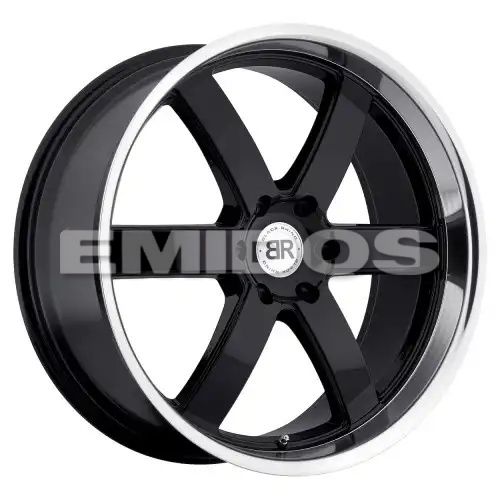 Black Rhino PONDORA GLOSS BLACK W/ MACHINE RING 6x135 20R 8.5 87.1 30