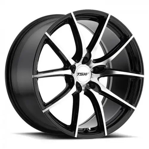TSW SPRINT GLOSS BLACK W/ MIRROR CUT FACE 5x114.3 20R 8.5 76.1 20