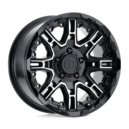 Level 8 SLINGSHOT GLOSS BLACK W/ MACHINED FACE 8x180 20R 9 125.1 BNK