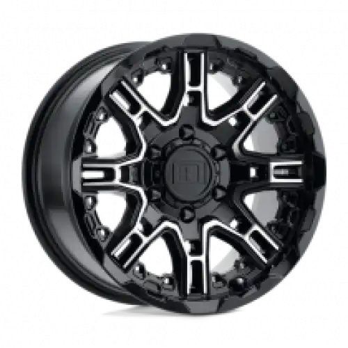 Level 8 SLINGSHOT GLOSS BLACK W/ MACHINED FACE BIG X FACTOR 6x120 20R 9 67.06 10