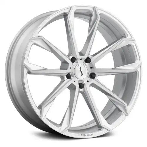 Status MASTADON SILVER W/ BRUSHED MACHINED FACE 5x114.3 20R 9 76.1 30