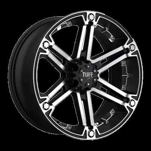 Tuff T01 FLAT BLACK W/ MACHINED FACE 5x114.3/127 20R 9 78.1 -13