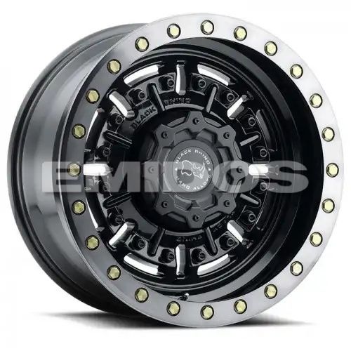 Black Rhino ABRAMS GLOSS GUN BLACK W/ MACHINED DARK TINT 6x139.7 20R 9.5 112.1 2