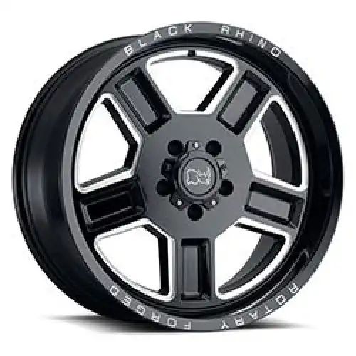 Black Rhino CANON GLOSS BLACK W/ MILLED SPOKES 6x139.7 20R 9.5 112.1 -18