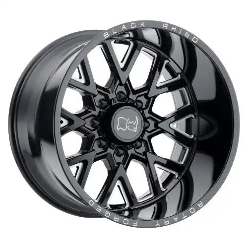 Black Rhino GRIMLOCK GLOSS BLACK & MILLED 6x135 20R 9.5 87.1 12