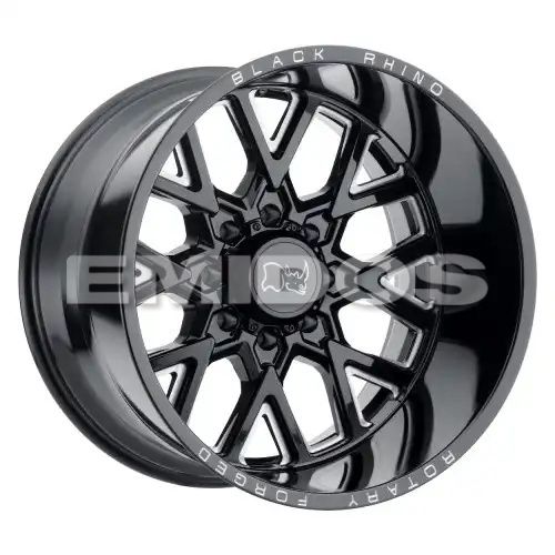 Black Rhino GRIMLOCK GLOSS BLACK & MILLED 6x139.7 20R 9.5 112.1 12