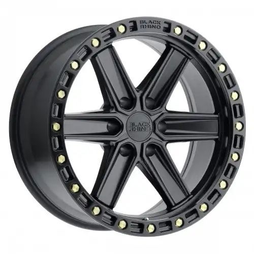 Black Rhino HENDERSON MATTE BLACK W/ BRASS BOLTS 6x135 20R 9.5 87.1 BNK
