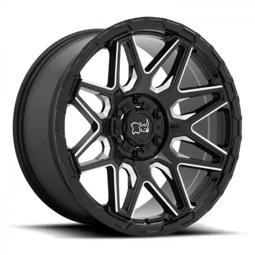 Black Rhino SHOCKWAVE GLOSS BLACK W/ MILLED SPOKES 5x150 20R 9.5 110.1 12