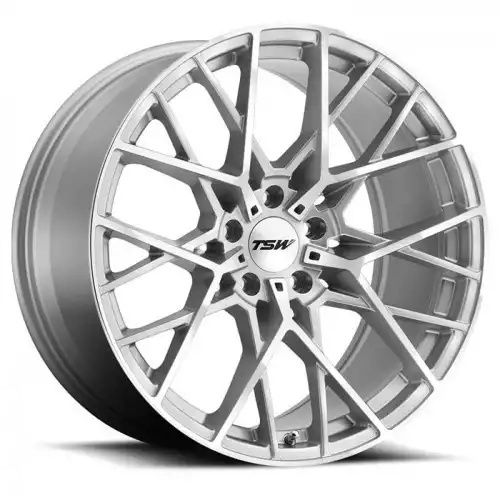 TSW SEBRING SILVER W/ MIRROR CUT FACE 5x120 22R 10.5 76.1 28