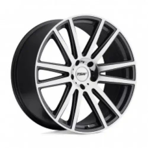 TSW GATSBY GUNMETAL W/ MIRROR CUT FACE 5x120 22R 10 76.1 37