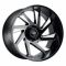 Tuff T1B GLOSS BLACK W/ MILLED SPOKES 8x170 22R 12 125.1 -45