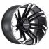 Tuff T21 MATTE BLACK W/ MACHINED FLANGE 6x135 22R 12 87.1 -45