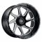 Tuff T2B GLOSS BLACK W/ MILLED SPOKES 6x135 22R 12 87.1 -45