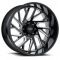 Tuff T4B GLOSS BLACK W/ MILLED SPOKES 5x127 22R 12 71.5 -45