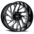 Tuff T4B GLOSS BLACK W/ MILLED SPOKES 5x127 22R 12 71.5 -45