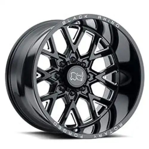 Black Rhino GRIMLOCK GLOSS BLACK & MILLED 5x127 22R 11.5 71.5 -44