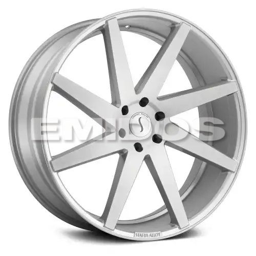 Status BRUTE SILVER W/ BRUSHED MACHINED FACE 5x112 22R 9.5 66.56 35