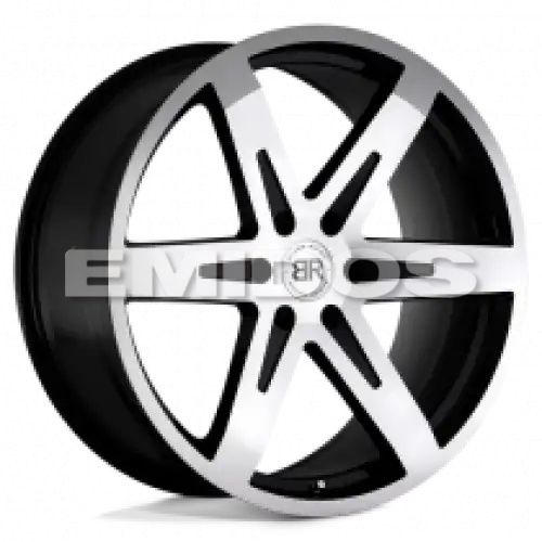Black Rhino PEAK GLOSS BLACK W/ MIRROR CUT FACE 6x135 22R 9.5 87.1 30