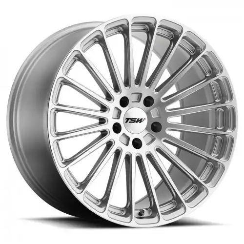 TSW TURBINA TITANIUM SILVER W/ MIRROR CUT FACE 5x112 22R 9.5 66.56 20