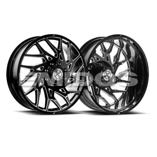 XF Dually XF-229 Dually Gloss Black & Milled 8x210 24R 8.25 154.3 110