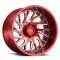 Tuff T4B CANDY RED W/ MILLED SPOKE 5x127 24R 14 71.5 -72