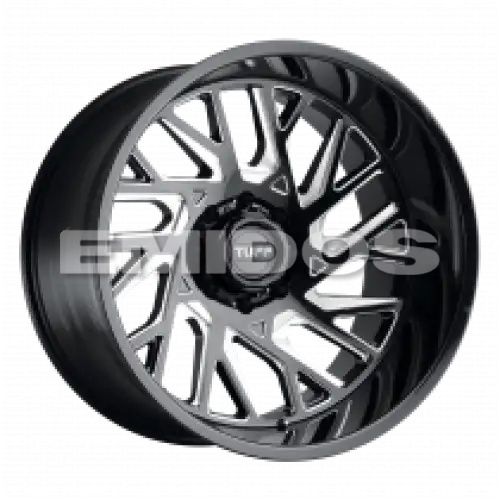 Tuff T4B GLOSS BLACK W/ MILLED SPOKES 6x139.7 24R 14 112.1 -72