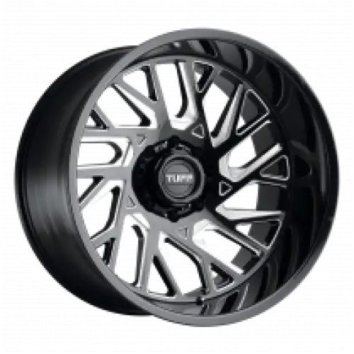 Tuff T4B GLOSS BLACK W/ MILLED SPOKES 8x170 24R 14 125.1 -72