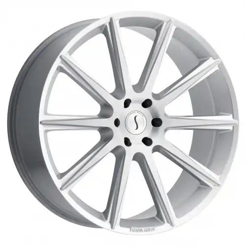 Status ZEUS SILVER W/ BRUSHED FACE 5x114.3 24R 9.5 76.1 30