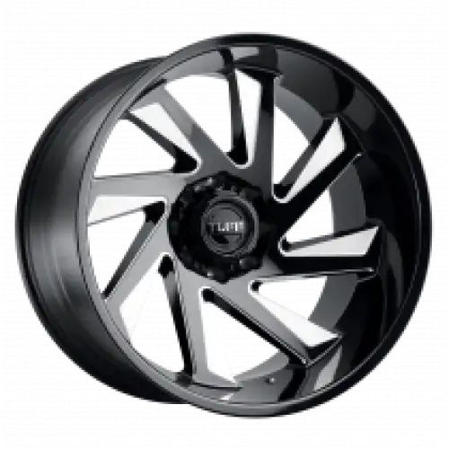 Tuff T1B GLOSS BLACK W/ MILLED SPOKES 8x165.1 26R 14 125.1 -72