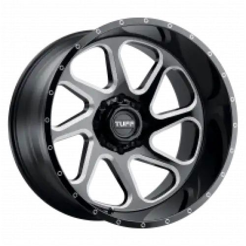 Tuff T2B GLOSS BLACK W/ MILLED SPOKES 5x127 26R 14 71.5 -72