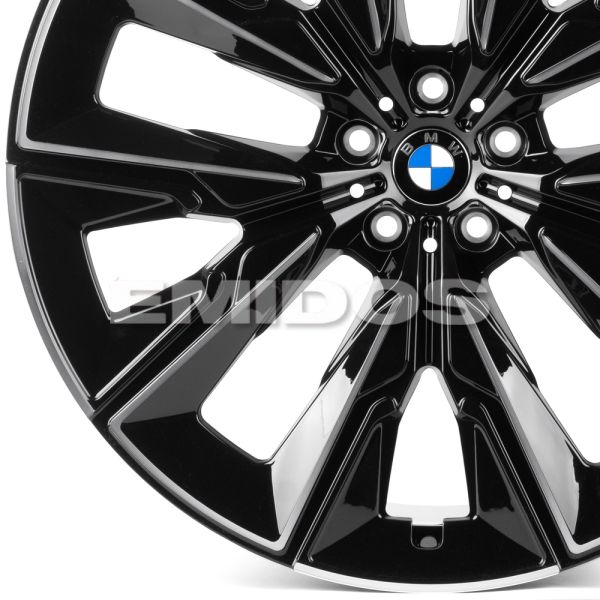 Комплект дисков 29758/22/66.6/Чёрный Глянцевый + Полированные Спицы