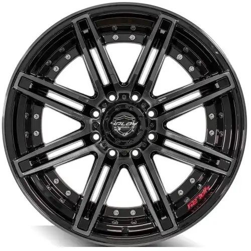 4PLAY Wheels 4P08 Gloss Black w/ Brushed Face & Tinted Clear 6x139.7/6x135 22R 12 106,1 -44